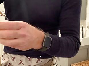 bañando, masturbación, amateur, chorro-de-corrida, gay, pajeándose, corrida, lencería, prieto, ducha