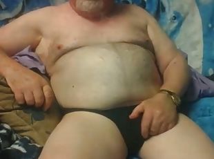 Grandpa show on webcam