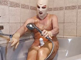 Sissy Slut Michelle Training Not to Cum While Totally Dressed in Latex Lingerie