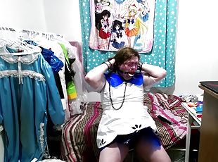 masturbieren, transsexueller, dilettant, spielzeug, schwer, sadomasochismus, unterwäsche, fetisch, latex, würgen