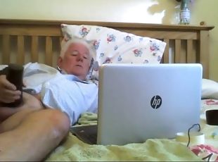 Grandpa stroke on webcam