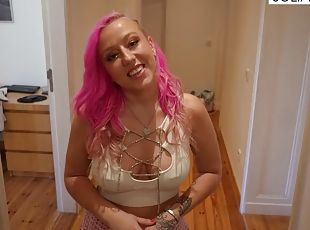 Big tits from Styria, POV fucked and sprayed out of pity