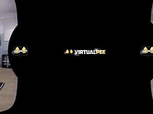 Amanda Estela is caught peeing her pants in virtual reality