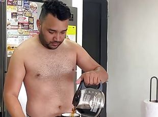 Stepfather enters his stepsons bed and accidentally fucks his ass and fills it with a lot of cum thinking it was his wifes ass
