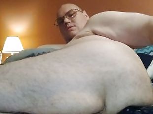 gordo, amador, brinquedo, gay, bbw, dildo, sozinho