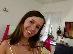 doggy, babe, blasen, immens-glied, junge, schwer, paar, fingerspiele, gesichtspunkt, glied