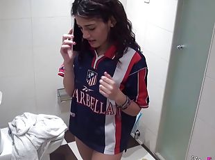 bañando, mamada, adolescente, hardcore, latino, pareja, natural, impresionante, ducha