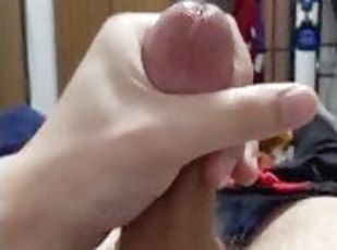 masturbation, orgasme, amateur, ejaculation-sur-le-corps, énorme-bite, branlette, secousses, solo, bite