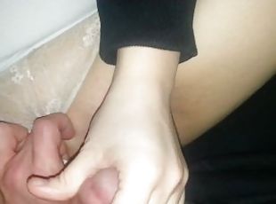 Ex gives handjob and fuck