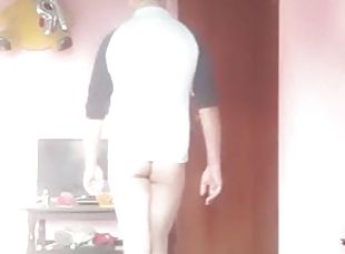 Hot dad masturbating hard