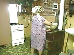 masturbación, abuelita, juguete, facial, cachonda