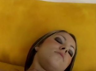 Dirty blonde gives blowjob and fucks at casting