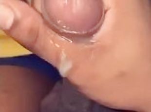 onani, amatør, cumshot, homofil, handjob, svart, alene, twink