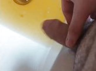 masturbation, pisser, amateur, énorme-bite, solo, bite