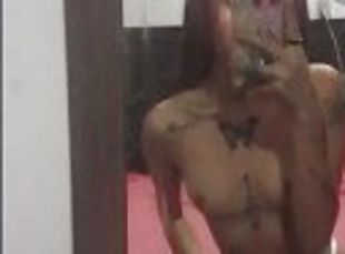 masturbation, amateur, ados, brésil, solo, réalité, tatouage