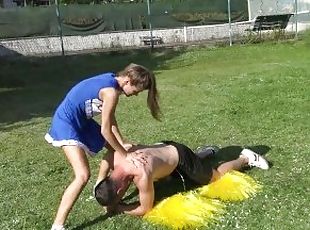 public, ados, hardcore, bdsm, pieds, blonde, pom-pom-girl, bondage, brunette