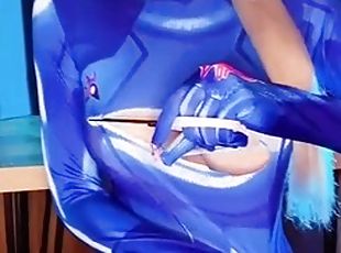 Samus masturbates with a dildo