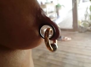 I am pierced MILF in white stocking fisted Pussy piercings