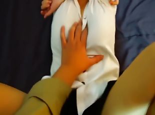 asia, berambut, cumshot-keluarnya-sperma, handjob-seks-dengan-tangan-wanita-pada-penis-laki-laki, sudut-pandang, thailand, pacar-cowok