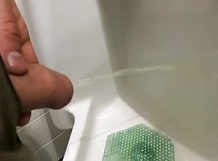 pisser, public, gay, fétiche, solo