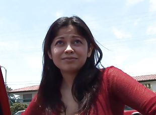 adolescente, latino, estrella-del-porno, coche