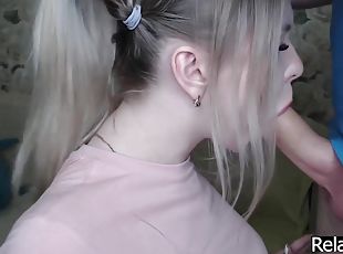 orgasme, russe, amateur, énorme-bite, fellation-profonde, couple, blonde