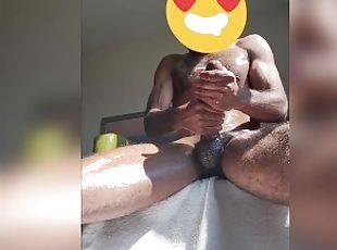 énorme, masturbation, amateur, ejaculation-sur-le-corps, ébène, énorme-bite, black, fétiche, solo, bite