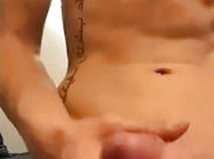 Massive cumshot by huge cock