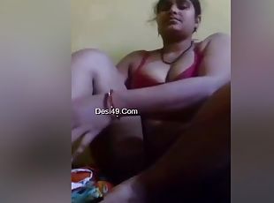 Today Exclusive- Desi Village Bhabhi Showing Her Boobs And Pussy Part 5