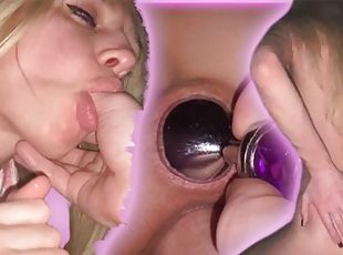 partei, russin, dilettant, anal-sex, blasen, immens-glied, junge, schwer, creampie, schlampe