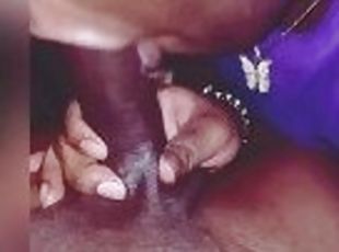 amatør, blowjob, ebony, stor-pikk, pikk