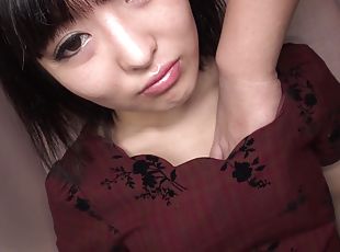 asien, haarig, tief-in-die-kehle, creampie, gesichtspunkt, geile