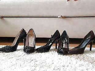 3 sexy used business stilettos fucked