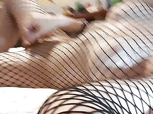 Fun in fishnets