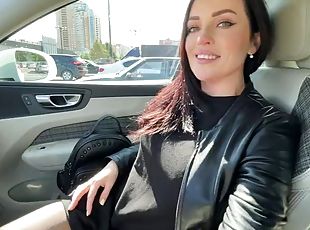 levrette, public, fellation, milf, voiture, européenne, euro, brunette