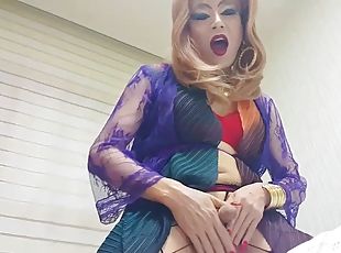 travesti, amatör, oral-seks, bakış-açısı, fetiş