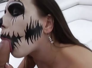 Hot girl pov blowjob and creampie