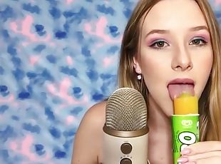 ASMR nip cover Icypole suckin and lollipop lickin