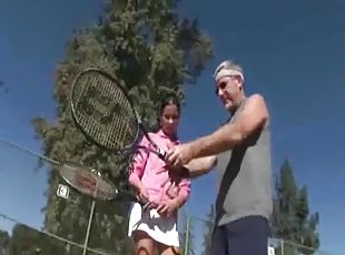 Teen Slut Fucks Her Old Tennis Coach