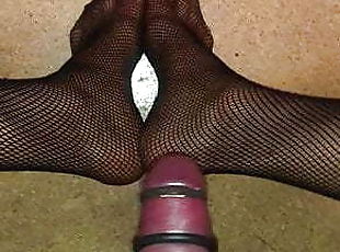 extrême, gay, bdsm, pieds, ejaculation, résille, bondage