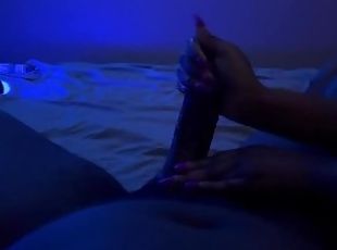 masturbation, amateur, ejaculation-sur-le-corps, ébène, énorme-bite, milf, branlette, black, point-de-vue, bite