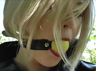 orgasme, offentlig, leke, tysk, bdsm, blond, fetisj, alene, bondage