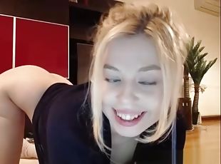 onani, anal, teenager, fingering, tøs, blond, snæver, perfekt, røvhul, små-patter