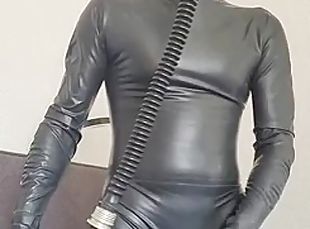 masturbação, gay, fetiche, latex, sozinho