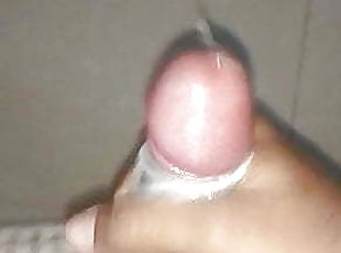 ripped condom wanking