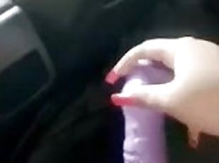 grosse, masturbation, public, chatte-pussy, amateur, ébène, jouet, belle-femme-ronde, voiture, point-de-vue