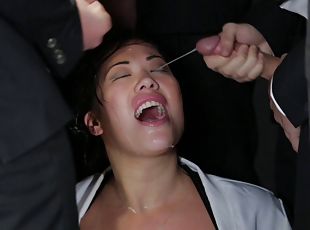 asiatisk, cumshot, hardcore, gangbang, facial, cum