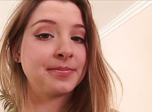 Sunny Lane enjoys cumming all over this guy's throbbing cock