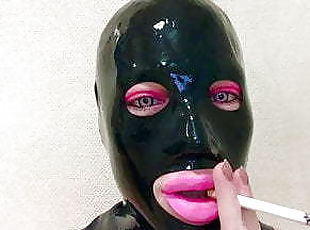 amador, gay, latex, fumando