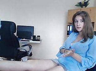 gros-nichons, masturbation, secrétaire, amateur, milf, jeune-18, européenne, euro, naturel, brunette